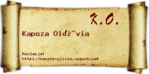 Kapsza Olívia névjegykártya